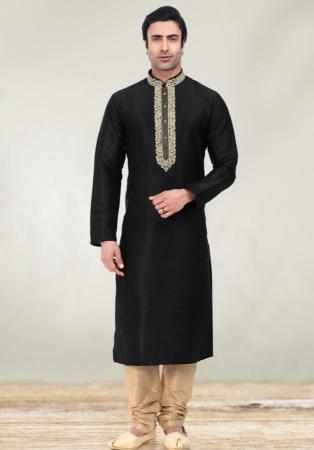 Picture of Bewitching Silk Black Kurtas