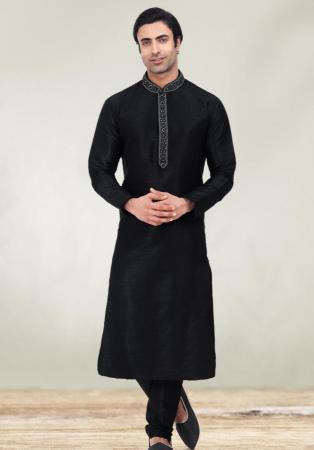 Picture of Magnificent Silk Black Kurtas