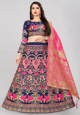 Picture of Wonderful Silk Dark Slate Blue Lehenga Choli