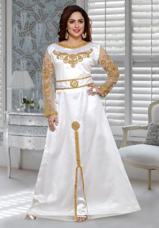 Picture of Ravishing Georgette White Arabian Kaftans