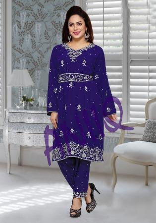 Picture of Taking Georgette Midnight Blue Arabian Kaftans