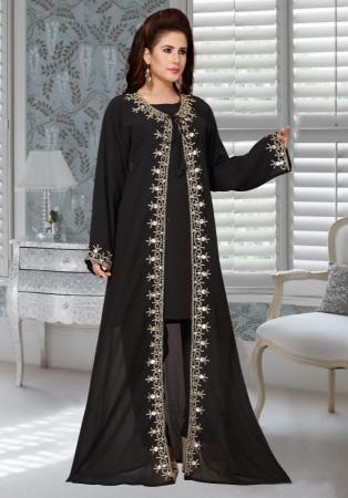 Picture of Ravishing Georgette Black Arabian Kaftans