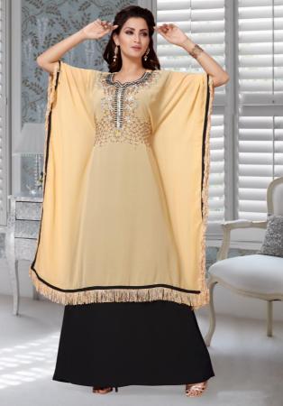 Picture of Lovely Georgette Wheat Arabian Kaftans