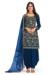 Picture of Silk Midnight Blue Straight Cut Salwar Kameez