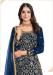 Picture of Silk Midnight Blue Straight Cut Salwar Kameez