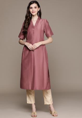 Picture of Ravishing Chiffon Rosy Brown Kurtis & Tunic