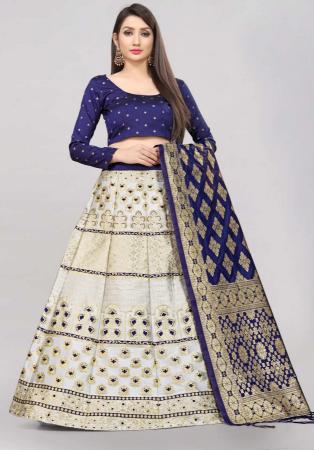 Picture of Splendid Silk Off White Lehenga Choli