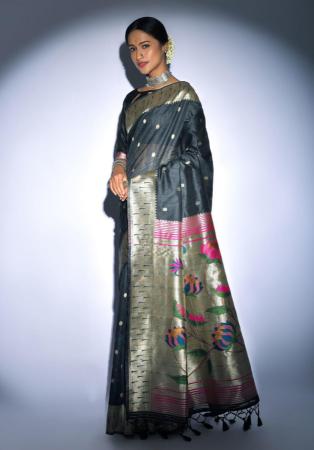 Picture of Bewitching Silk Grey Saree