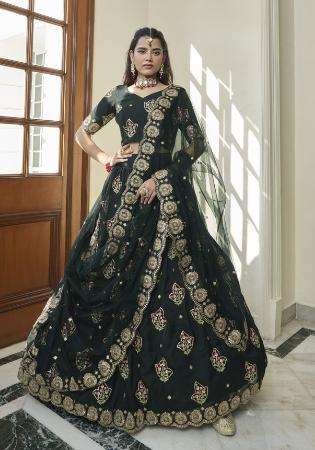 Picture of Nice Organza Black Lehenga Choli