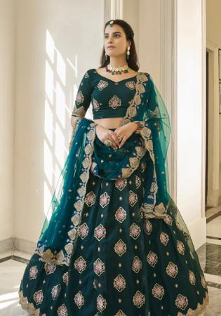 Picture of Grand Organza Dark Slate Grey Lehenga Choli