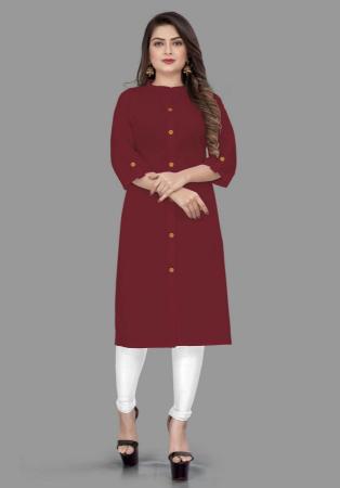 Picture of Statuesque Cotton Brown Kurtis & Tunic