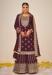 Picture of Georgette Dark Olive Green Straight Cut Salwar Kameez