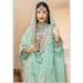 Picture of Georgette Light Steel Blue Straight Cut Salwar Kameez