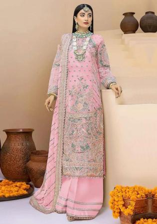 Picture of Georgette Burly Wood Straight Cut Salwar Kameez