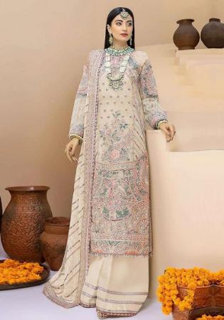 Picture of Classy Georgette Tan Straight Cut Salwar Kameez