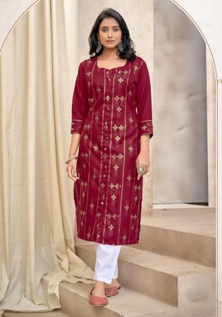 Picture of Admirable Cotton Brown Kurtis & Tunic