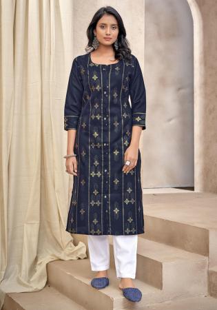 Picture of Nice Cotton Dark Slate Grey Kurtis & Tunic