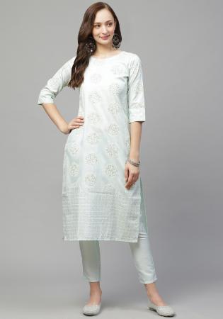 Picture of Beautiful Chiffon Off White Kurtis & Tunic