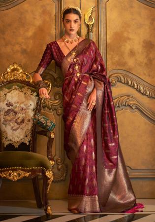 Picture of Comely Silk Brown Saree