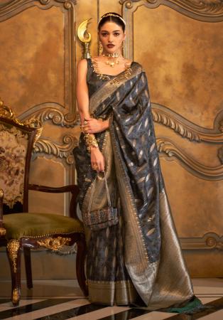 Picture of Enticing Silk Dim Gray Saree