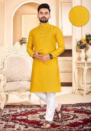 Picture of Gorgeous Cotton Golden Rod Kurtas