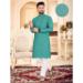 Picture of Delightful Cotton Cadet Blue Kurtas