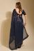 Picture of Fine Georgette Navy Blue Saree