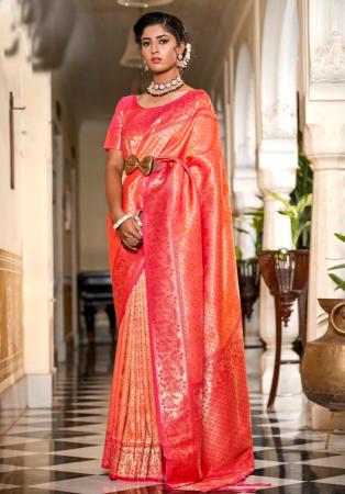 Picture of Elegant Chiffon Tomato Saree