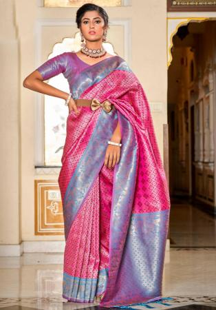 Picture of Bewitching Chiffon Medium Violet Red Saree