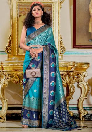 Picture of Fascinating Silk Light Sea Green Saree