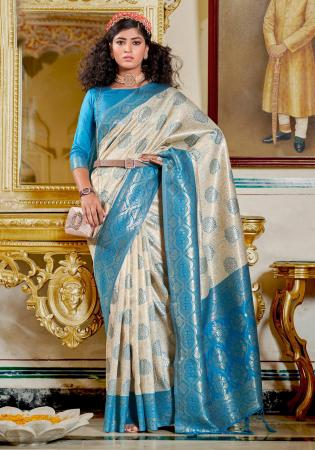 Picture of Amazing Silk Off White Saree