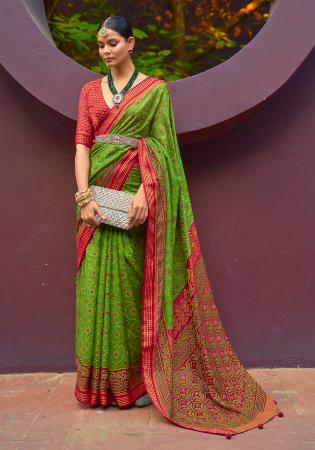 Picture of Gorgeous Brasso Olive Drab Saree