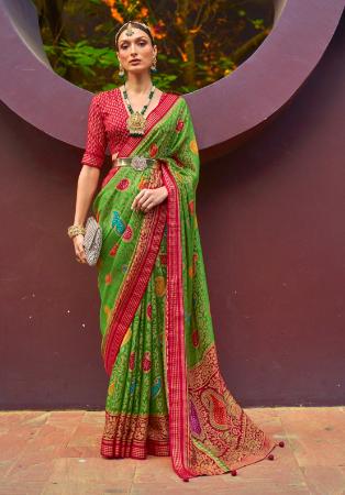 Picture of Pretty Brasso Dark Khaki Saree