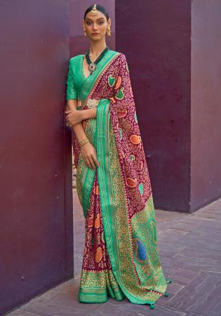 Picture of Admirable Brasso Plum Saree