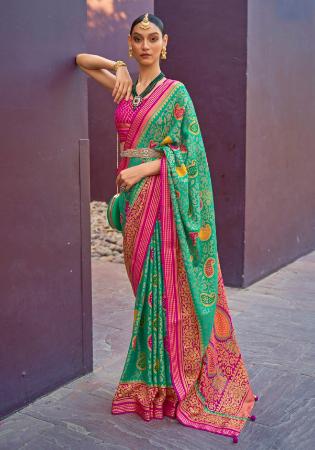 Picture of Grand Brasso Sea Green Saree