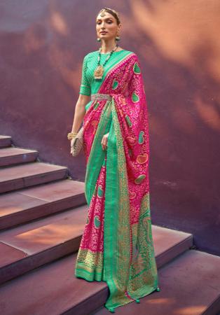 Picture of Alluring Brasso Turquoise Saree