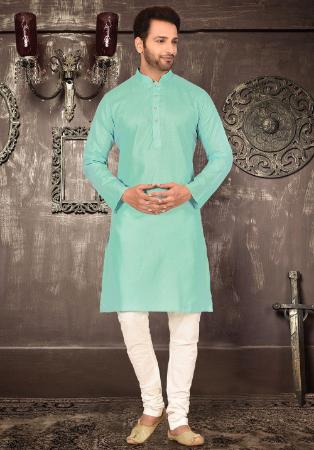 Picture of Marvelous Cotton Dark Sea Green Kurtas