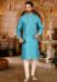 Picture of Shapely Silk Steel Blue Kurtas