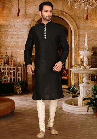 Picture of Classy Silk Black Kurtas