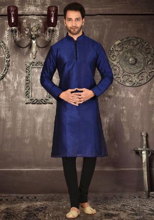 Picture of Comely Silk Dark Slate Blue Kurtas