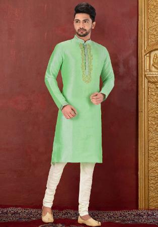 Picture of Ravishing Silk Dark Sea Green Kurtas