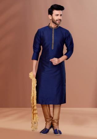 Picture of Grand Cotton Midnight Blue Kurtas