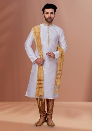 Picture of Grand Cotton Light Steel Blue Kurtas