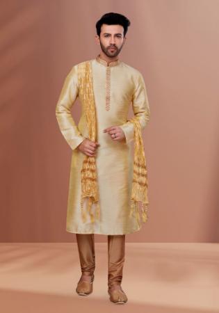 Picture of Graceful Cotton Tan Kurtas