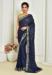 Picture of Statuesque Georgette Medium Blue Saree