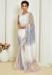 Picture of Good Looking Georgette Off White Saree