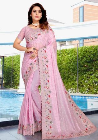 Picture of Beautiful Silk Thistle Saree