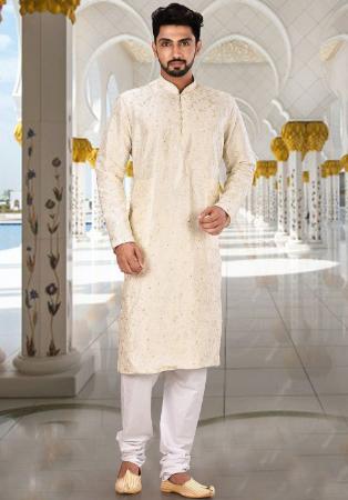 Picture of Well Formed Silk Azure Kurtas