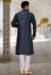 Picture of Resplendent Silk Dark Blue Kurtas