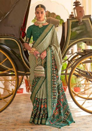 Picture of Well Formed Silk Dark Khaki Saree